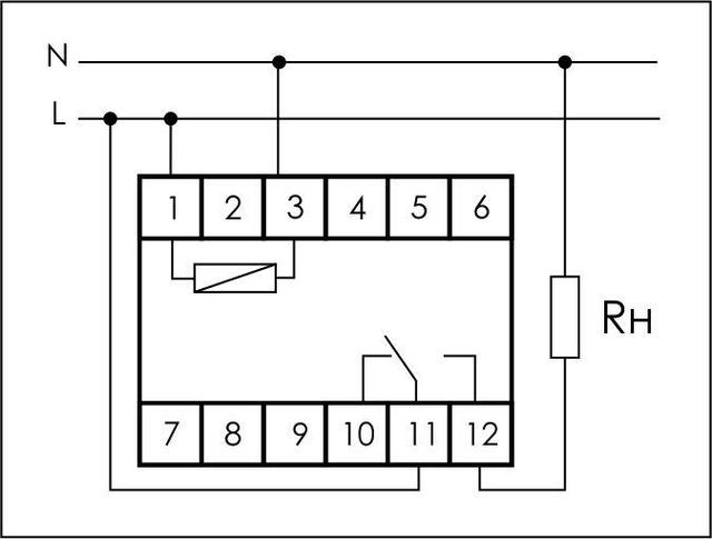 Реле времени PCA-512U 8А 12-264В AC/DC 1 перекл. IP20 задержка выключ. монтаж на DIN-рейке F&F EA02.001.002