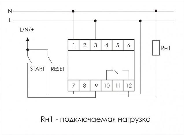 Реле времени PCS-516 8А 230В 1 перекл. IP20 многофункц. вход: START/RESET монтаж на DIN-рейке (аналог РВО-1М) F&F EA02.001.013