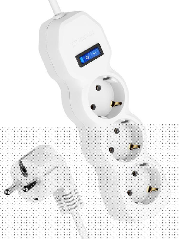 Удлинитель 3х3м с заземл. 10А IP20 ПВС 3х0.75 с выкл. КОСМОС YKsm3m-3g-Z-V(10A)P