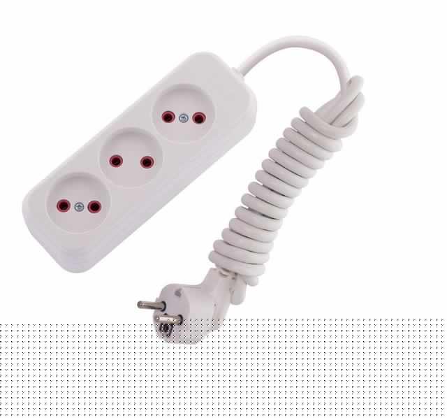 Удлинитель 3х2м без заземл. 10А IP20 Lila LEZARD 720-0302-303