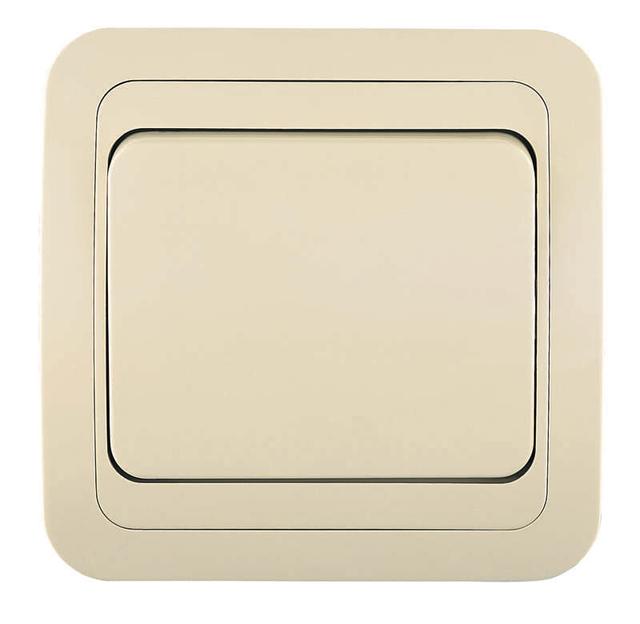 Выключатель 1-кл. СП Mimoza 10А IP20 крем./крем. Makel 25001