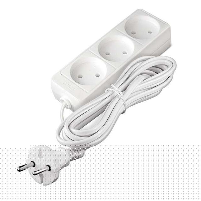 Удлинитель 3х3м без заземл. 6А IP20 1.3кВт ШВВП Союз 481S-0303