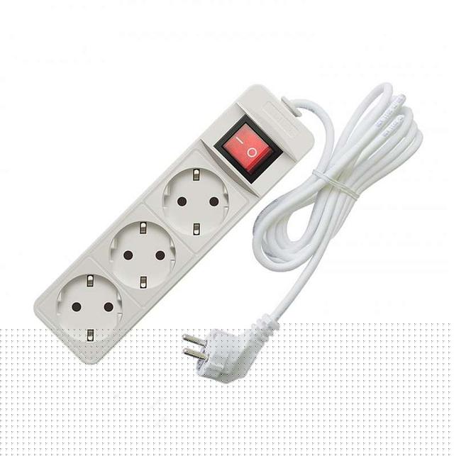 Удлинитель 3х3м с заземл. 16А IP20 3.5кВт ПВС с выкл. Союз 481S-8303