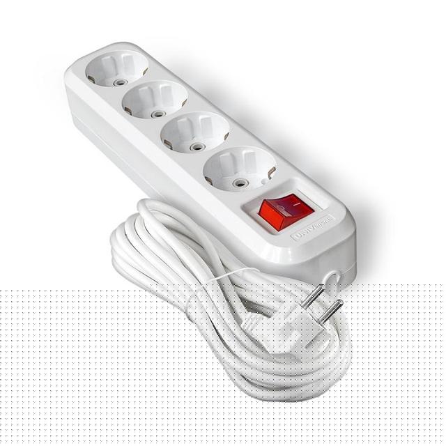 Удлинитель 4х5м с заземл. IP20 S-304А ПВС 3х1.5 с выкл.Universal 1735