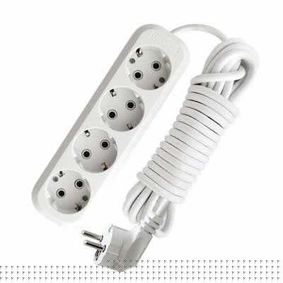 Удлинитель 4х10м с заземл. 10А IP20 Е-304 ПВС 3х1 АБС-пластик UNIVersal 9631984