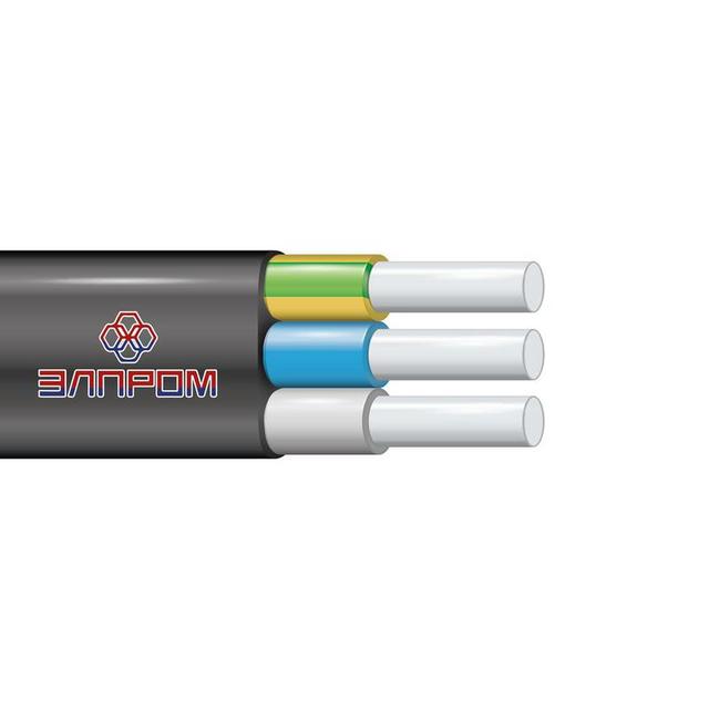 Кабель АВВГ-П 3х2.5 ОК 0.66кВ Ч (бухта) (м) ЭлПром НТ000002614